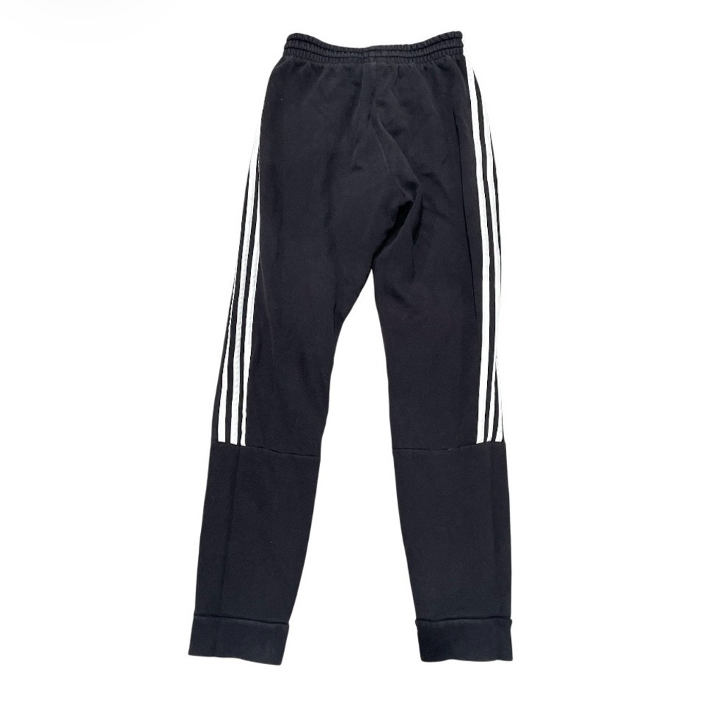 adidas Black Men’s Bottoms with White Stripes Joggers Small - Picture 4 of 4